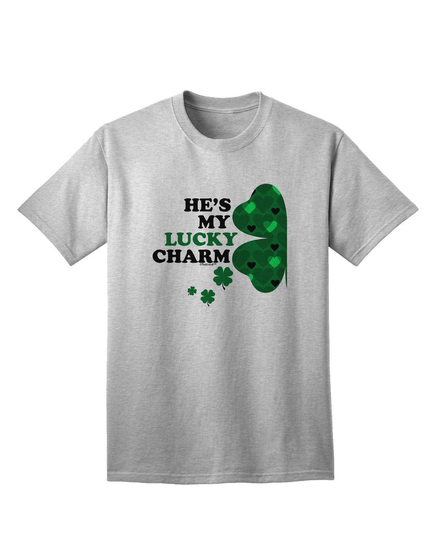 He's My Lucky Charm - Premium Adult T-Shirt for Men-Mens T-shirts-TooLoud-AshGray-Small-Davson Sales