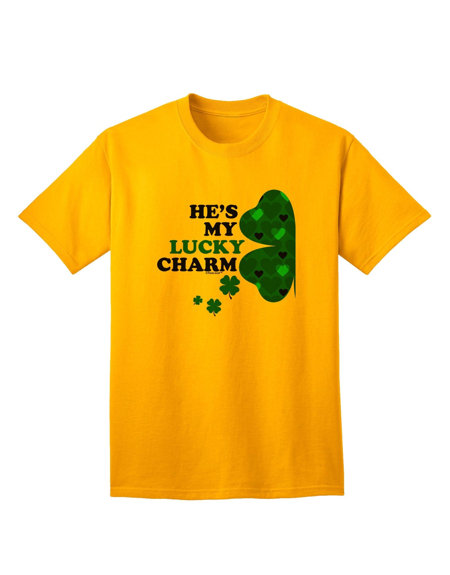He's My Lucky Charm - Premium Adult T-Shirt for Men-Mens T-shirts-TooLoud-Gold-Small-Davson Sales