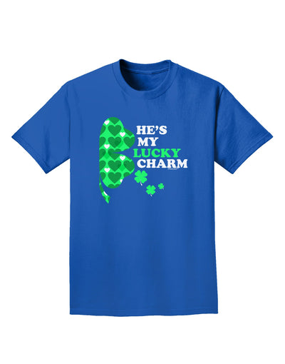 He's My Lucky Charm - Right Adult Dark T-Shirt-Mens T-Shirt-TooLoud-Royal-Blue-Small-Davson Sales