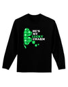 He's My Lucky Charm - Right Adult Long Sleeve Dark T-Shirt-TooLoud-Black-Small-Davson Sales