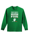 High Five In The Face Adult Long Sleeve Dark T-Shirt-TooLoud-Kelly-Green-Small-Davson Sales