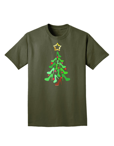 High Heels Shoes Christmas Tree Adult Dark T-Shirt-Mens T-Shirt-TooLoud-Military-Green-Small-Davson Sales