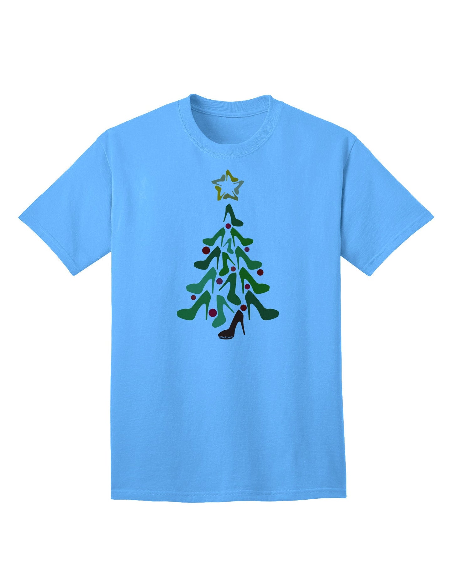 High Heels Shoes Christmas Tree: Adult T-Shirt Collection-Mens T-shirts-TooLoud-Aquatic-Blue-Small-Davson Sales