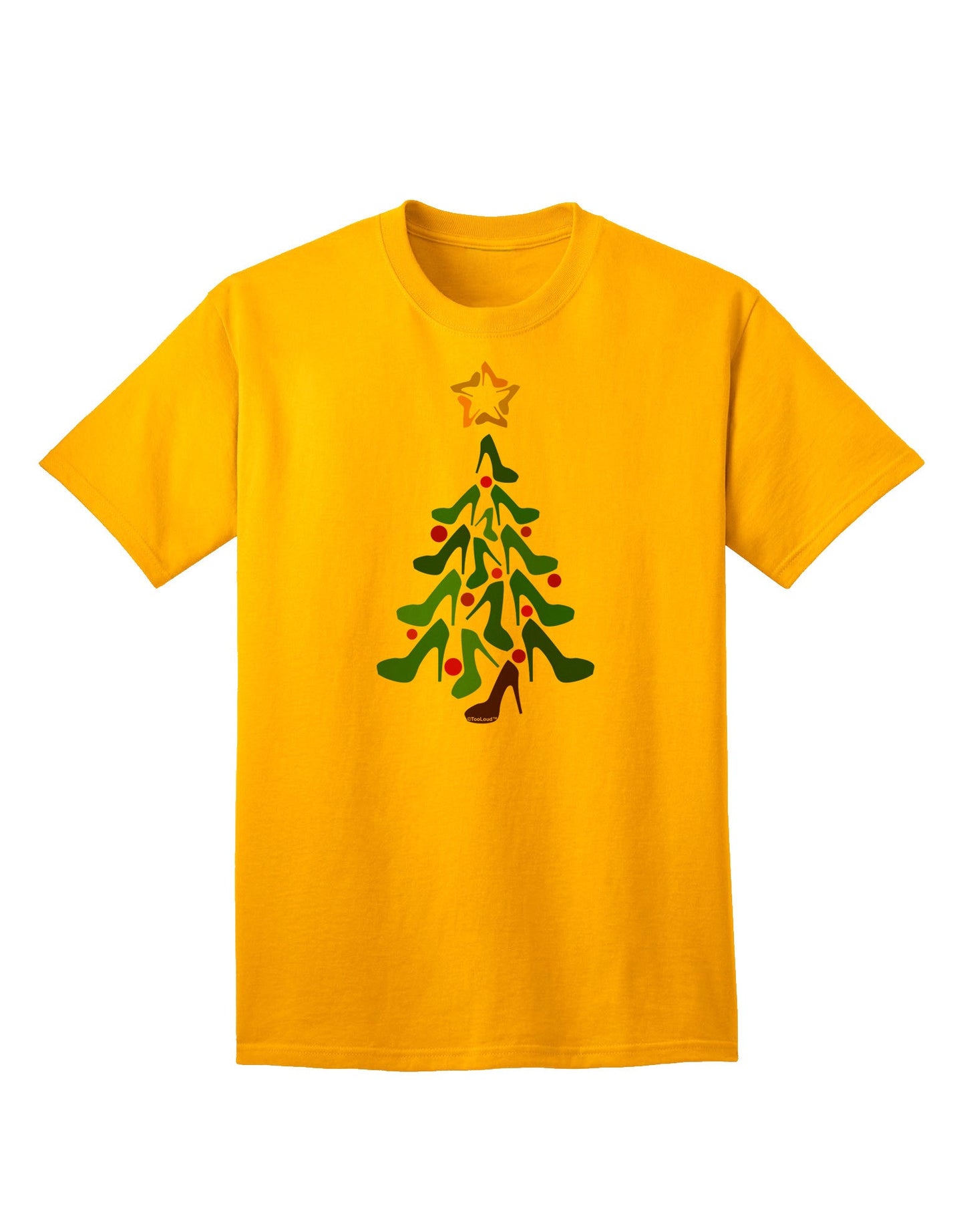 High Heels Shoes Christmas Tree: Adult T-Shirt Collection-Mens T-shirts-TooLoud-Gold-Small-Davson Sales