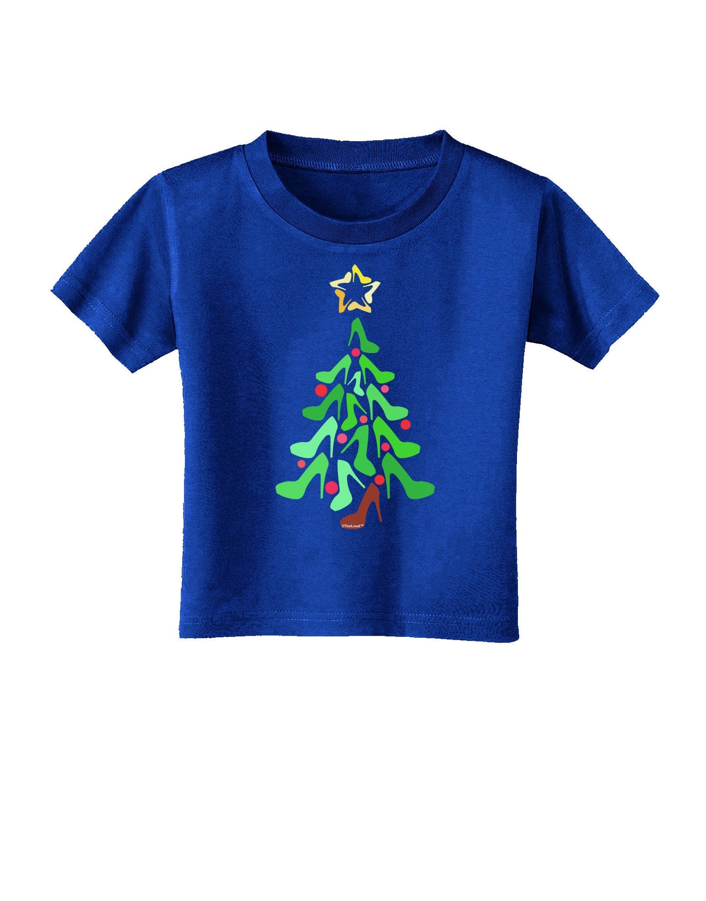 High Heels Shoes Christmas Tree Toddler T-Shirt Dark-Toddler T-Shirt-TooLoud-Royal-Blue-2T-Davson Sales