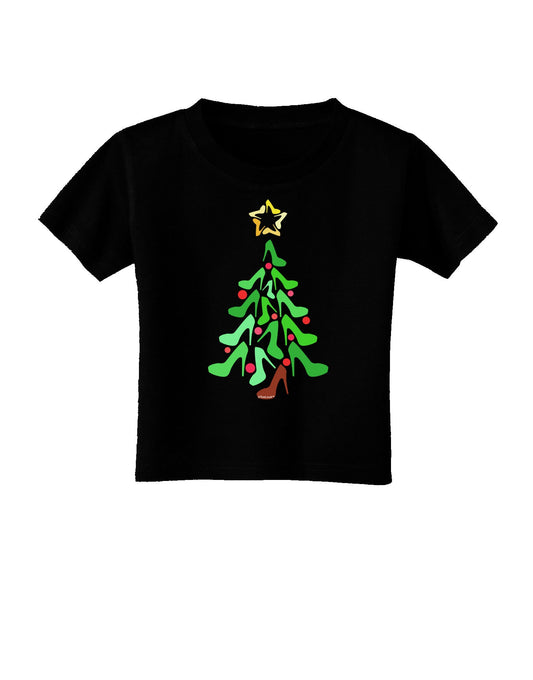 High Heels Shoes Christmas Tree Toddler T-Shirt Dark-Toddler T-Shirt-TooLoud-Black-2T-Davson Sales