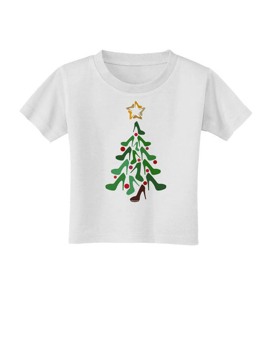High Heels Shoes Christmas Tree Toddler T-Shirt-Toddler T-Shirt-TooLoud-White-2T-Davson Sales
