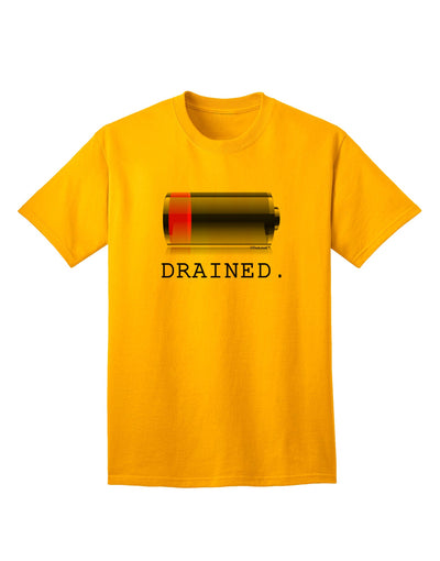 High-Performance Battery Drained Adult T-Shirt for Tech Enthusiasts-Mens T-shirts-TooLoud-Gold-Small-Davson Sales