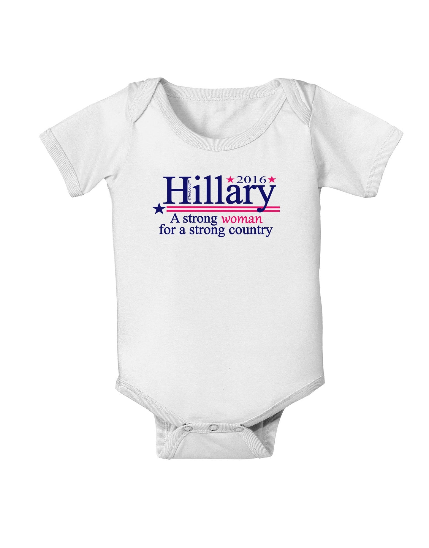 Hillary A Strong Woman Baby Romper Bodysuit-Baby Romper-TooLoud-White-06-Months-Davson Sales