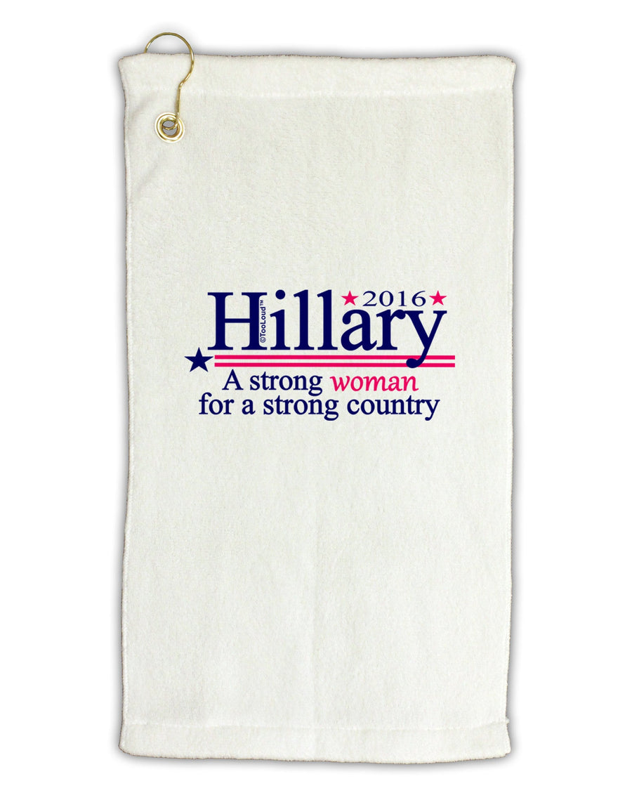 Hillary A Strong Woman Micro Terry Gromet Golf Towel 16 x 25 inch-Golf Towel-TooLoud-White-Davson Sales