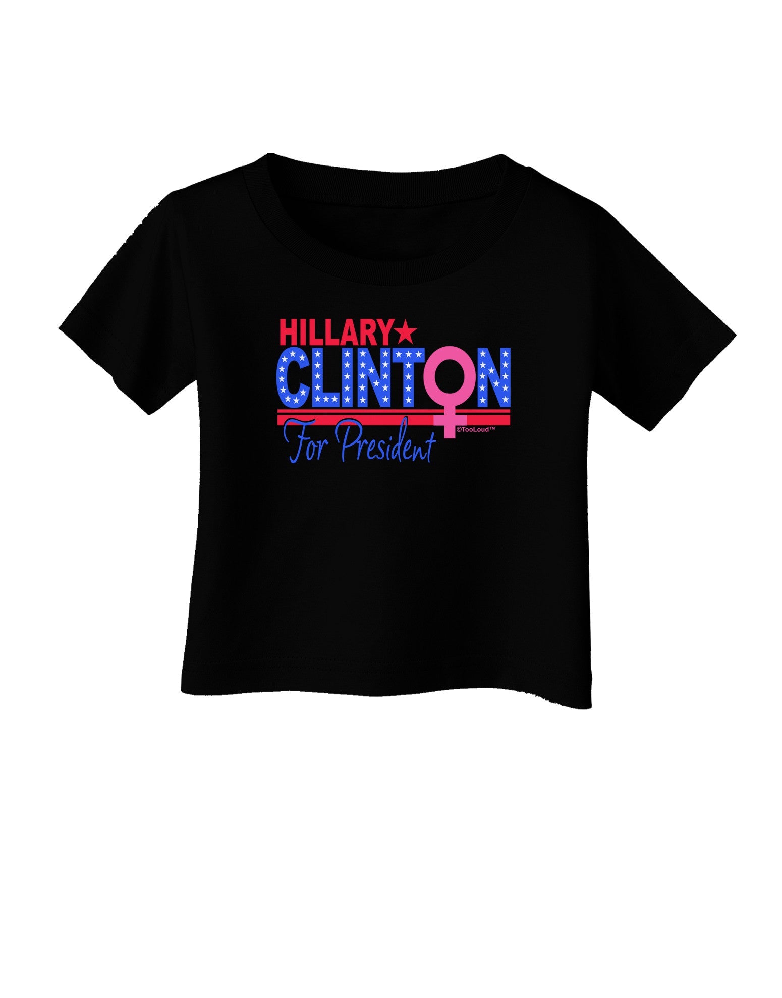 Hillary Female Symbol Infant T-Shirt Dark-Infant T-Shirt-TooLoud-Black-06-Months-Davson Sales