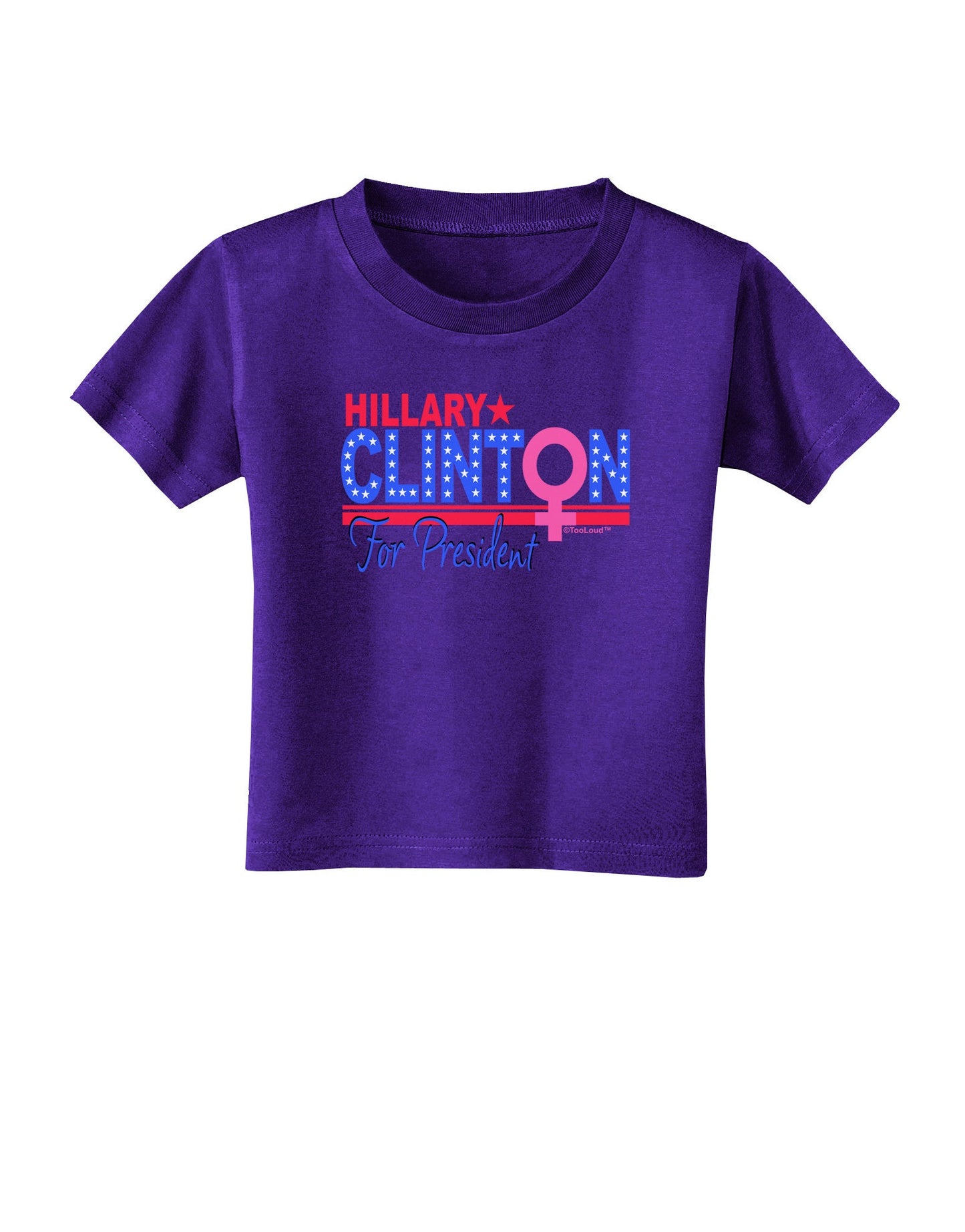 Hillary Female Symbol Toddler T-Shirt Dark-Toddler T-Shirt-TooLoud-Purple-2T-Davson Sales