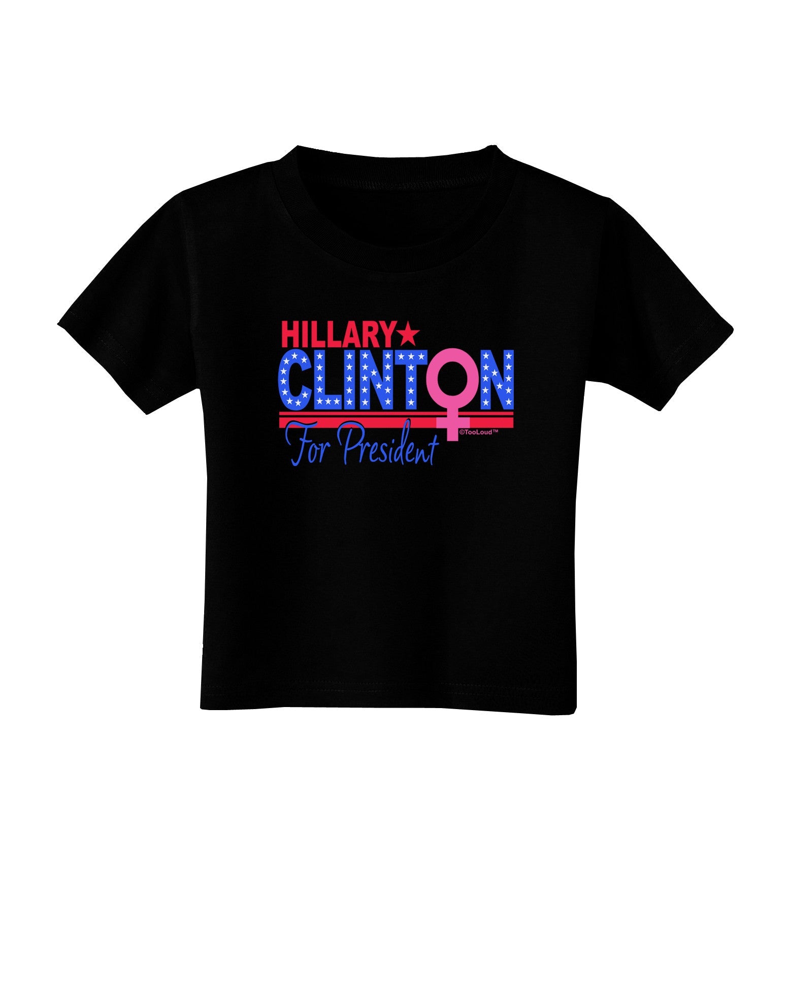Hillary Female Symbol Toddler T-Shirt Dark-Toddler T-Shirt-TooLoud-Black-2T-Davson Sales