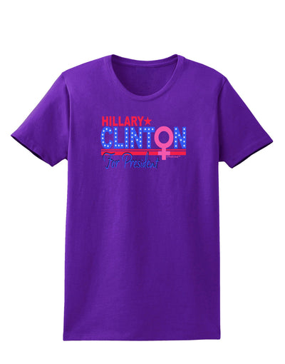 Hillary Female Symbol Womens Dark T-Shirt-TooLoud-Purple-X-Small-Davson Sales