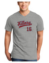 Hillary Jersey 16 Adult V-Neck T-shirt-Mens V-Neck T-Shirt-TooLoud-HeatherGray-Small-Davson Sales