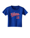 Hillary Jersey 16 Toddler T-Shirt Dark-Toddler T-Shirt-TooLoud-Royal-Blue-2T-Davson Sales