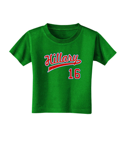 Hillary Jersey 16 Toddler T-Shirt Dark-Toddler T-Shirt-TooLoud-Clover-Green-2T-Davson Sales