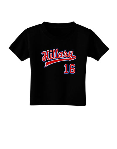 Hillary Jersey 16 Toddler T-Shirt Dark-Toddler T-Shirt-TooLoud-Black-2T-Davson Sales