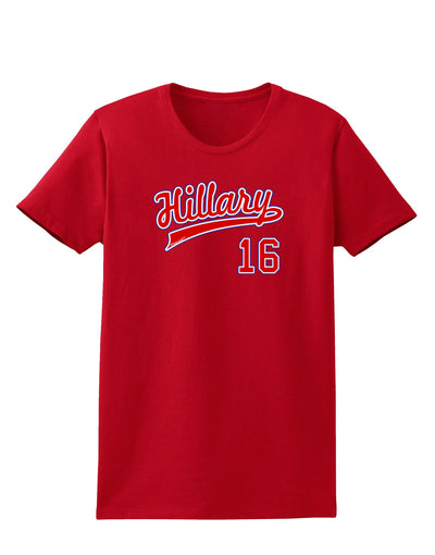 Hillary Jersey 16 Womens Dark T-Shirt-TooLoud-Red-X-Small-Davson Sales