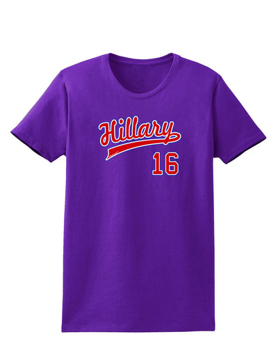 Hillary Jersey 16 Womens Dark T-Shirt-TooLoud-Purple-X-Small-Davson Sales