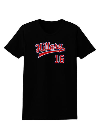 Hillary Jersey 16 Womens Dark T-Shirt-TooLoud-Black-X-Small-Davson Sales