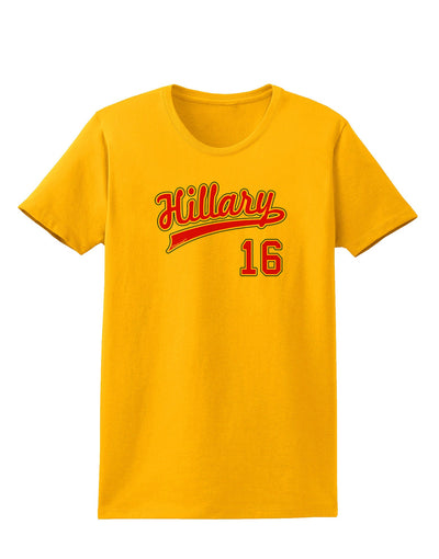 Hillary Jersey 16 Womens T-Shirt-Womens T-Shirt-TooLoud-Gold-X-Small-Davson Sales