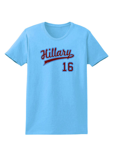 Hillary Jersey 16 Womens T-Shirt-Womens T-Shirt-TooLoud-Aquatic-Blue-X-Small-Davson Sales