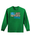 Hillary for President Flag Adult Long Sleeve Dark T-Shirt-TooLoud-Kelly-Green-Small-Davson Sales