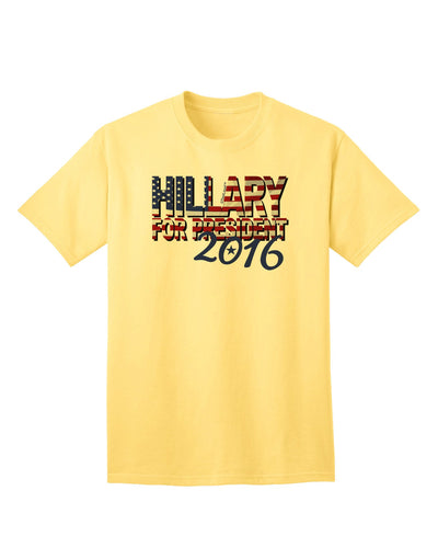 Hillary for President Flag Adult T-Shirt-Mens T-Shirt-TooLoud-Yellow-Small-Davson Sales