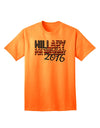 Hillary for President Flag Adult T-Shirt-Mens T-Shirt-TooLoud-Neon-Orange-Small-Davson Sales