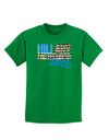 Hillary for President Flag Childrens Dark T-Shirt-Childrens T-Shirt-TooLoud-Kelly-Green-X-Small-Davson Sales