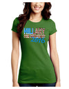 Hillary for President Flag Juniors Crew Dark T-Shirt-T-Shirts Juniors Tops-TooLoud-Kiwi-Green-Juniors Fitted Small-Davson Sales