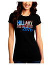 Hillary for President Flag Juniors Crew Dark T-Shirt-T-Shirts Juniors Tops-TooLoud-Black-Juniors Fitted Small-Davson Sales