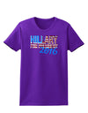 Hillary for President Flag Womens Dark T-Shirt-TooLoud-Purple-X-Small-Davson Sales