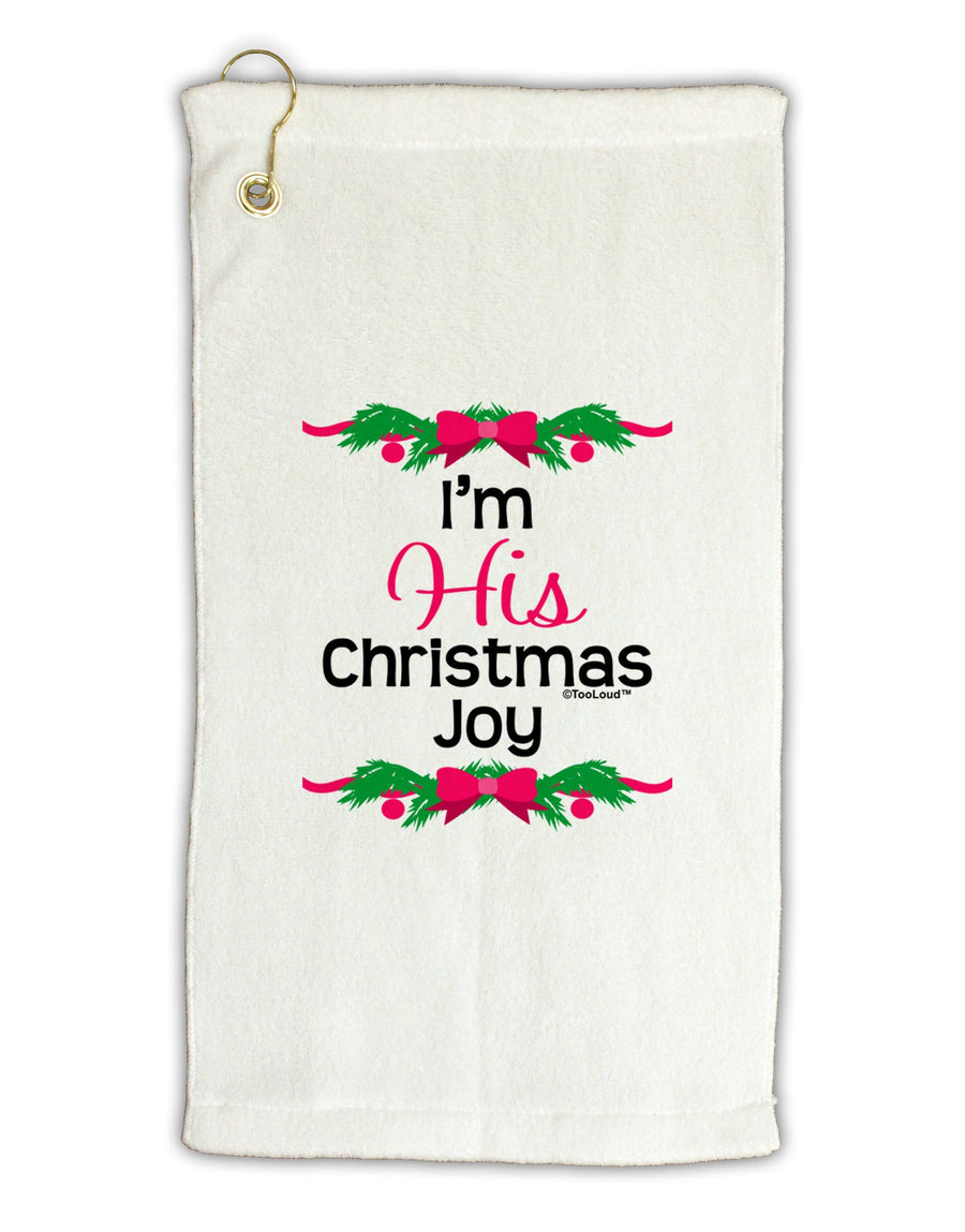 His Christmas Joy Matching His & Hers Micro Terry Gromet Golf Towel 16 x 25 inch-Golf Towel-TooLoud-White-Davson Sales