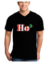 Ho Ho Ho Math Christmas Adult Dark V-Neck T-Shirt-TooLoud-Black-Small-Davson Sales