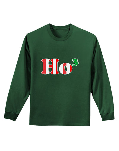 Ho Ho Ho Math Christmas Adult Long Sleeve Dark T-Shirt-TooLoud-Dark-Green-Small-Davson Sales