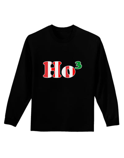 Ho Ho Ho Math Christmas Adult Long Sleeve Dark T-Shirt-TooLoud-Black-Small-Davson Sales