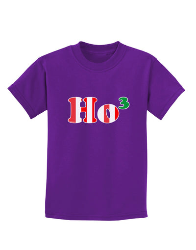 Ho Ho Ho Math Christmas Childrens Dark T-Shirt-Childrens T-Shirt-TooLoud-Purple-X-Small-Davson Sales