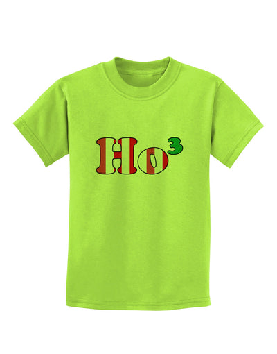 Ho Ho Ho Math Christmas Childrens T-Shirt-Childrens T-Shirt-TooLoud-Lime-Green-X-Small-Davson Sales