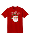 Ho Ho Ho Santa Claus Face Faux Applique Adult Dark T-Shirt-Mens T-Shirt-TooLoud-Red-Small-Davson Sales
