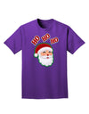 Ho Ho Ho Santa Claus Face Faux Applique Adult Dark T-Shirt-Mens T-Shirt-TooLoud-Purple-Small-Davson Sales