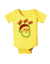 Ho Ho Ho Santa Claus Face Faux Applique Baby Romper Bodysuit-Baby Romper-TooLoud-Yellow-06-Months-Davson Sales