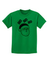Ho Ho Ho Santa Claus Face Faux Applique Childrens T-Shirt-Childrens T-Shirt-TooLoud-Kelly-Green-X-Small-Davson Sales