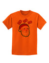 Ho Ho Ho Santa Claus Face Faux Applique Childrens T-Shirt-Childrens T-Shirt-TooLoud-Orange-X-Small-Davson Sales