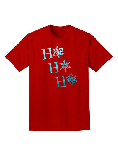Ho Ho Ho Snowflakes Adult Dark T-Shirt-Mens T-Shirt-TooLoud-Red-Small-Davson Sales