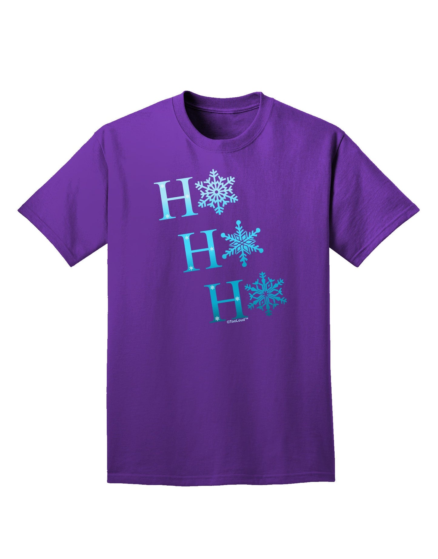Ho Ho Ho Snowflakes Adult Dark T-Shirt-Mens T-Shirt-TooLoud-Purple-Small-Davson Sales
