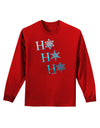 Ho Ho Ho Snowflakes Adult Long Sleeve Dark T-Shirt-TooLoud-Red-Small-Davson Sales