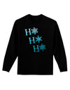 Ho Ho Ho Snowflakes Adult Long Sleeve Dark T-Shirt-TooLoud-Black-Small-Davson Sales