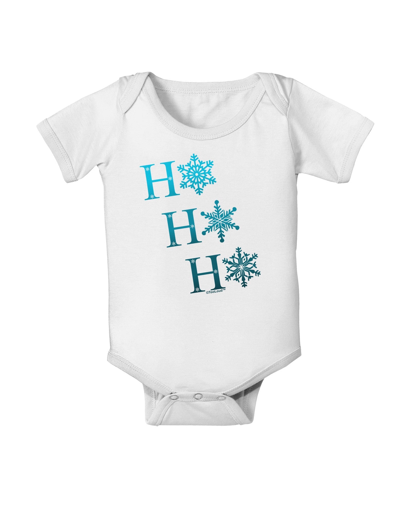 Ho Ho Ho Snowflakes Baby Romper Bodysuit-Baby Romper-TooLoud-White-06-Months-Davson Sales